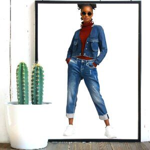 Vigoss Raw Hem Light Medium Blue Distress Heritage Fit Chelsea Capri Size 7/8